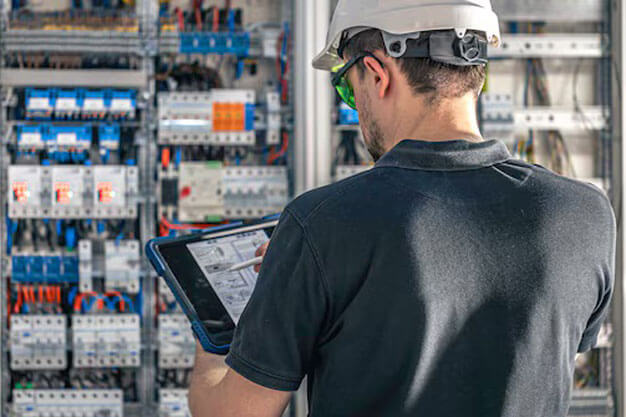 man electrical working